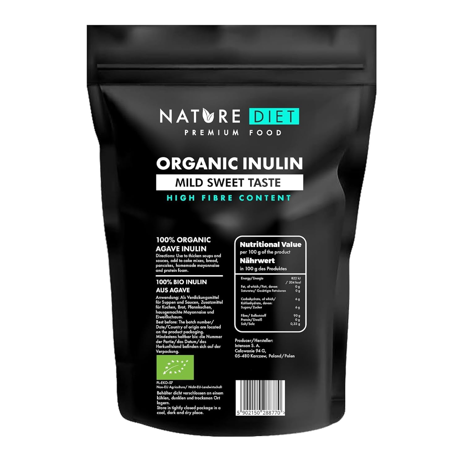 Naturkost - Bio-Inulin 1 Kg | Aus Agave | Natürliches Präbiotikum Sötningsmedel Naty Shop Standardtitel