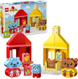 LEGO DUPLO vardagsrutiner: Äta & läggdags, leksak som lär sig småbarn för att uppmuntra social och känslomässig utveckling, med 4 djurfigurer, present till barn från 18 månader 10414 Byggset Besuche den LEGO-Store Standardtitel