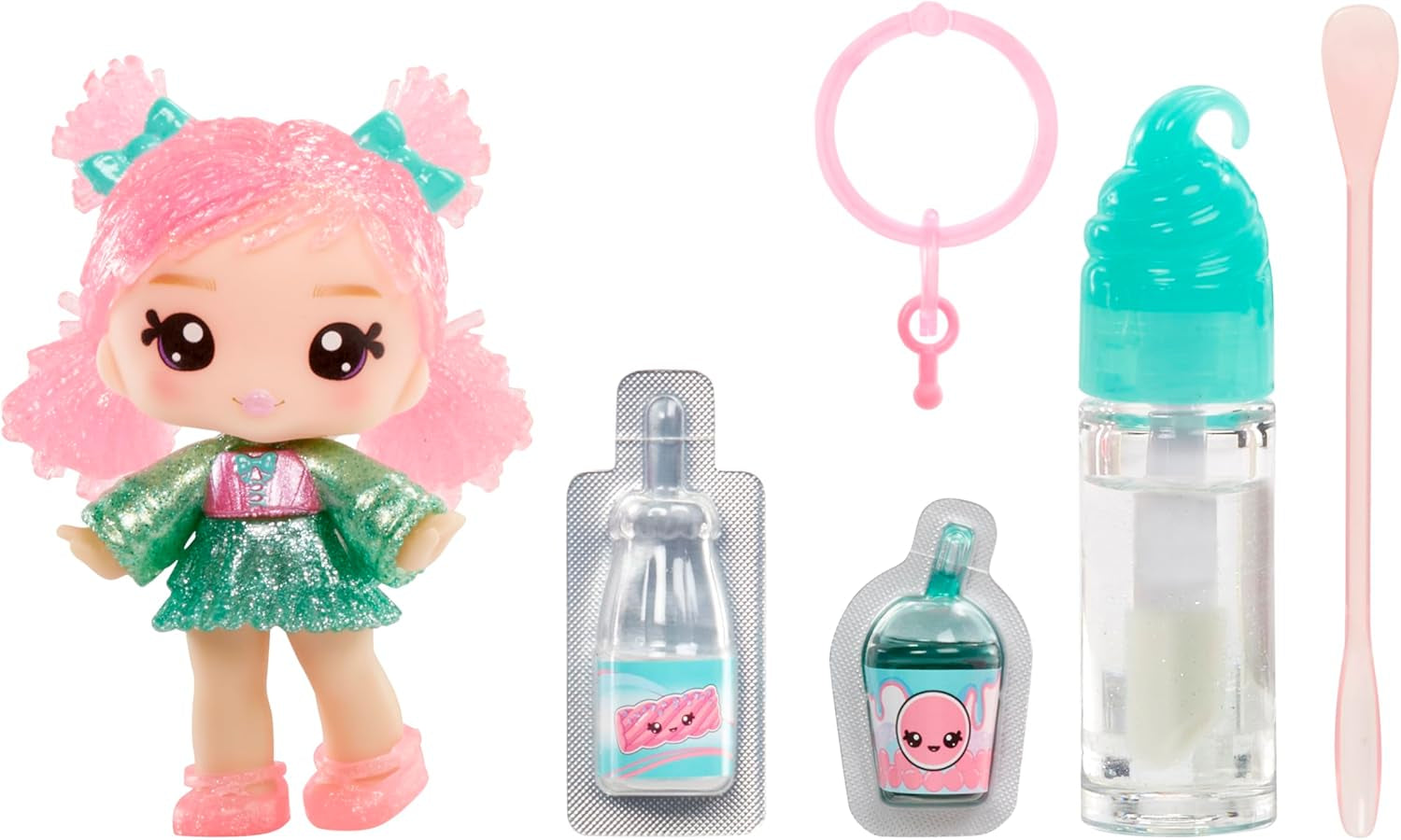 Yummiland Lip Gloss Doll - Susie Sour Straw - Inkluderar DIY Lip Gloss Kit, lämplig för åldrar 4+, Serie 2