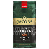 Jacobs Café Crema Gold Kaffebönor 1 Kg – Vollmundig, Aromatisch, Fruchtige noter, Arabica & Robusta bönor, Intensität 5/10, Idealisk för Café Crema Naty Shop Espresso 1 Kg