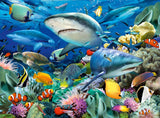 Ravensburger pussel för barn - 10951 Reef Of Sharks - Pussel med undervattensvärlden för barn från 6 år, med 100 bitar i Xxl-format Puzzle Naty Shop