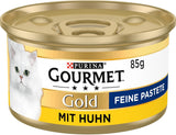 Gourmet Gold Fine Paste Katzenfutter nass, mit Huhn, 12er Pack (12 x 85g)