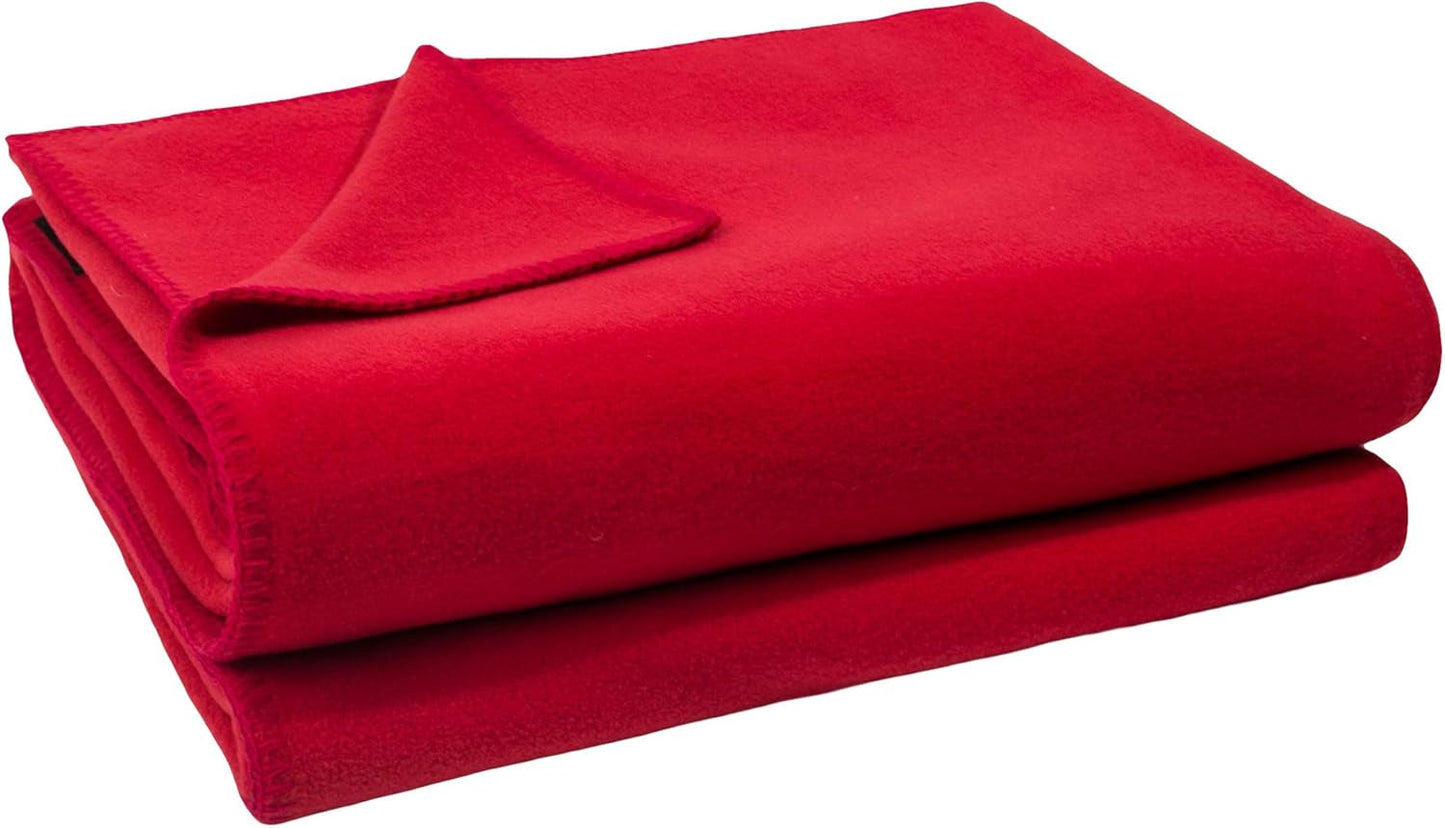 Zoepritz Decke in Der Farbe: Rot, Aus 65% Polyester, 35% Viskos Hergestellt, Grön: 160X200 Cm, 103291-235-160X200