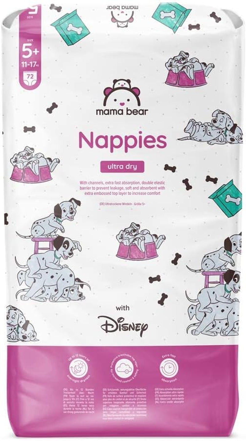 Amazon Märke: Mama Bear Disney Ultra Dry blöjor, storlek 3 (4-9 kg) - Månadslåda, vit, 172 count (2 förpackningar om 86)