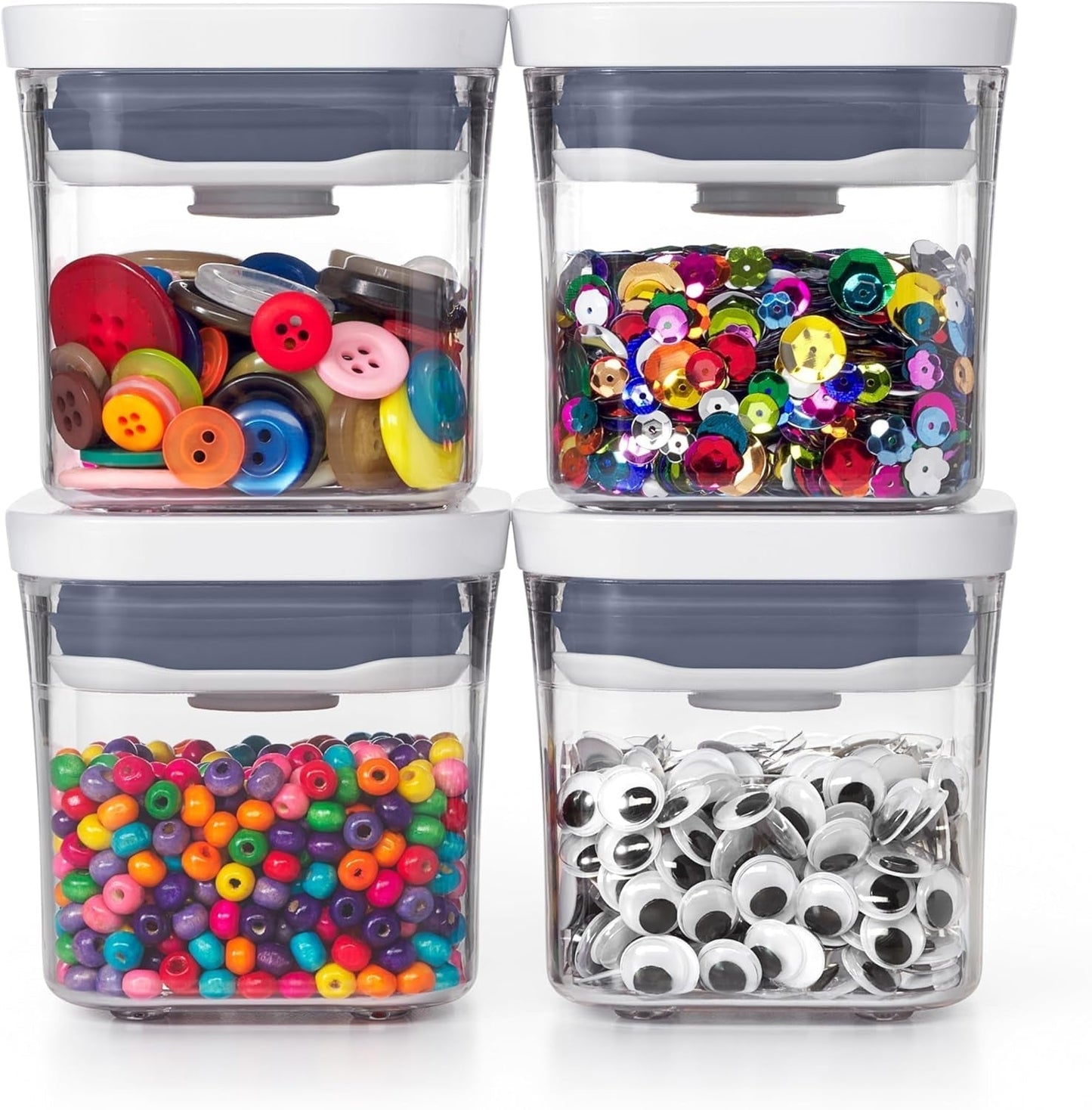 OXO 11236100V1UK Behållare för matförvaring, plast, transparent Matförvaringslådor Naty Shop Set med behållare