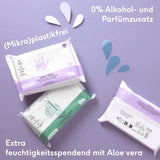 Naïf - Våtservetter utan plast - 162 stycken (3 förpackningar med 54 våtservetter vardera) - för spädbarn och barn - botten, kropp, ansikte - med aloe vera och bambu - 0% doft och alkohol
