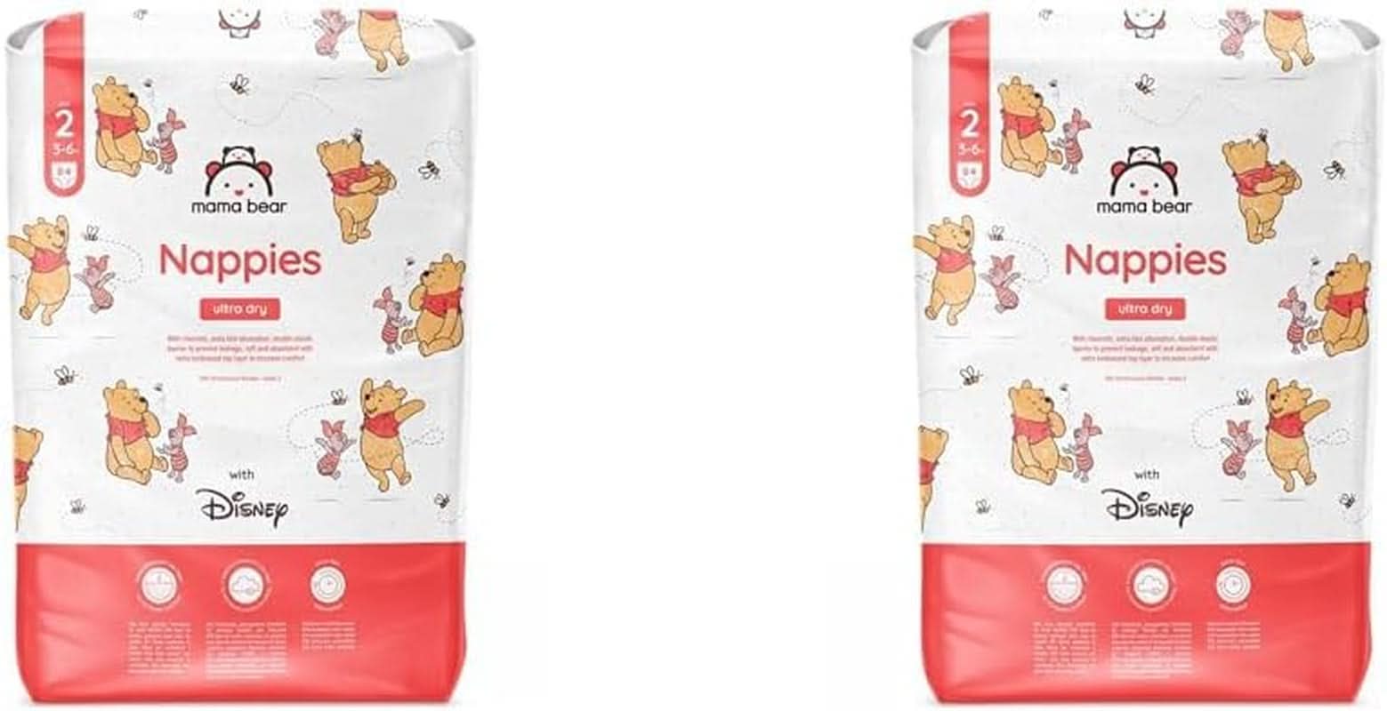 Blöjor Mama Bear Disney Ultra Dry storlek 4 (8-14 kg), vit, 84 st (1 förpackning)