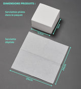 - Tex Touch pappersservetter - Rosa färg - Fsc®-certifierade servetter - Återvinningsbara och biologiskt nedbrytbara - Förpackning med 50 rosa servetter storlek 24 X 24 Cm