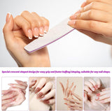 50 Stück Nagelfeile 100/180, Halbmond Nagelfeilen Für Gelnägel, Doppelseitige Nagelfeilen Set, Nagelfil, Grit Disponibel Nagelfil Für Nagelstudios DIY Nail Art Zuhause, Weiß