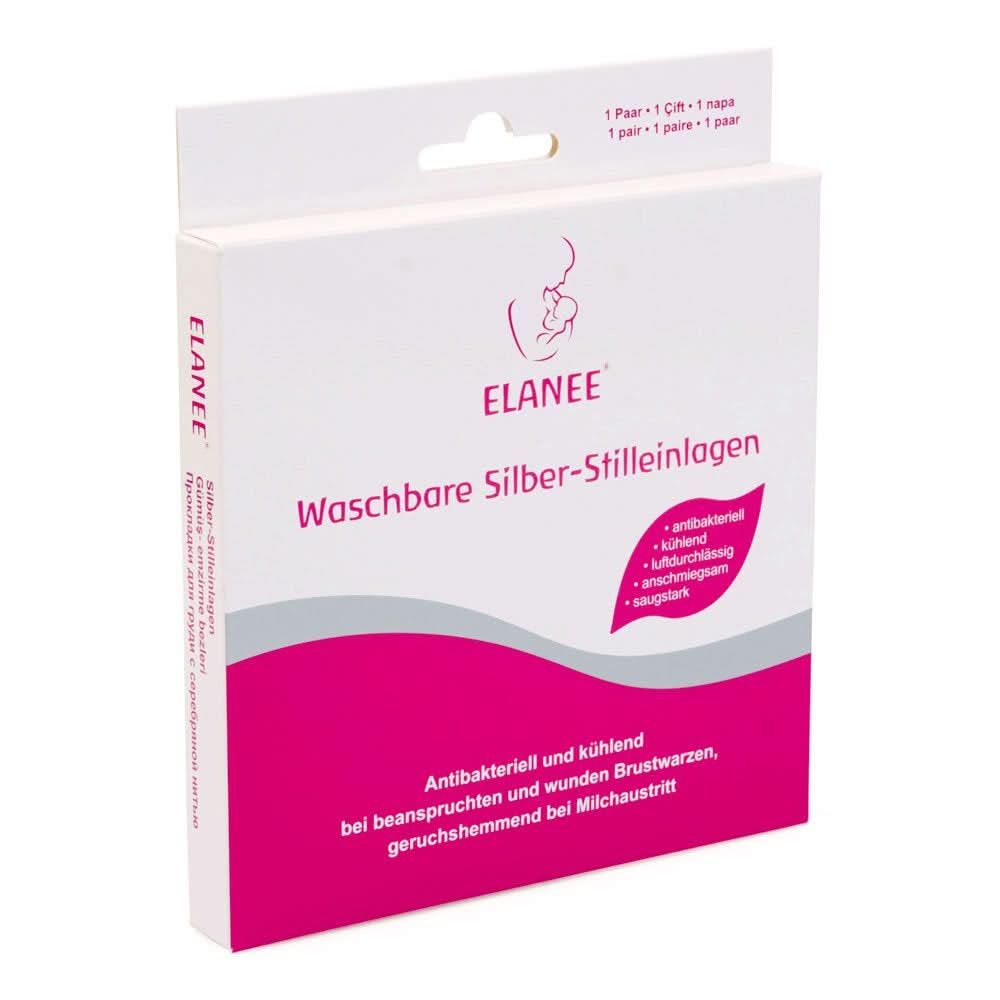 ELANEE Amningsskydd, silver, antibakteriella och tvättbara - Mjuka och uppfriskande Mat och amningstillbehör Bebe Naty Shop