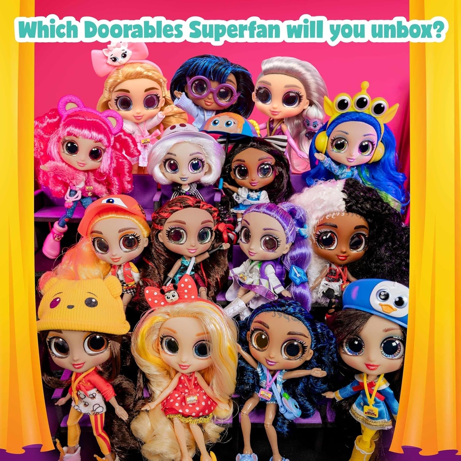 Disney Doorables Adoorbs serie 1 samlardockor med tillbehör, 14 cm, modedocka, leksak 5+, bara lek