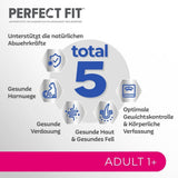Perfect Fit Vuxen 1+ våtfoderval med lax, djuphavsfisk, nötkött och kyckling, 48 påsar, 12x85g (paket med 4) - Premium våtfoder för vuxna katter från 1 års ålder