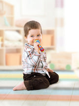 Clementoni - babymikrofon, elektroniskt musikspel för tidig barndom, leksak 10-36 månader, aktivitetscenter med ljus och ljud, 17931 Baby Toys Naty Shop
