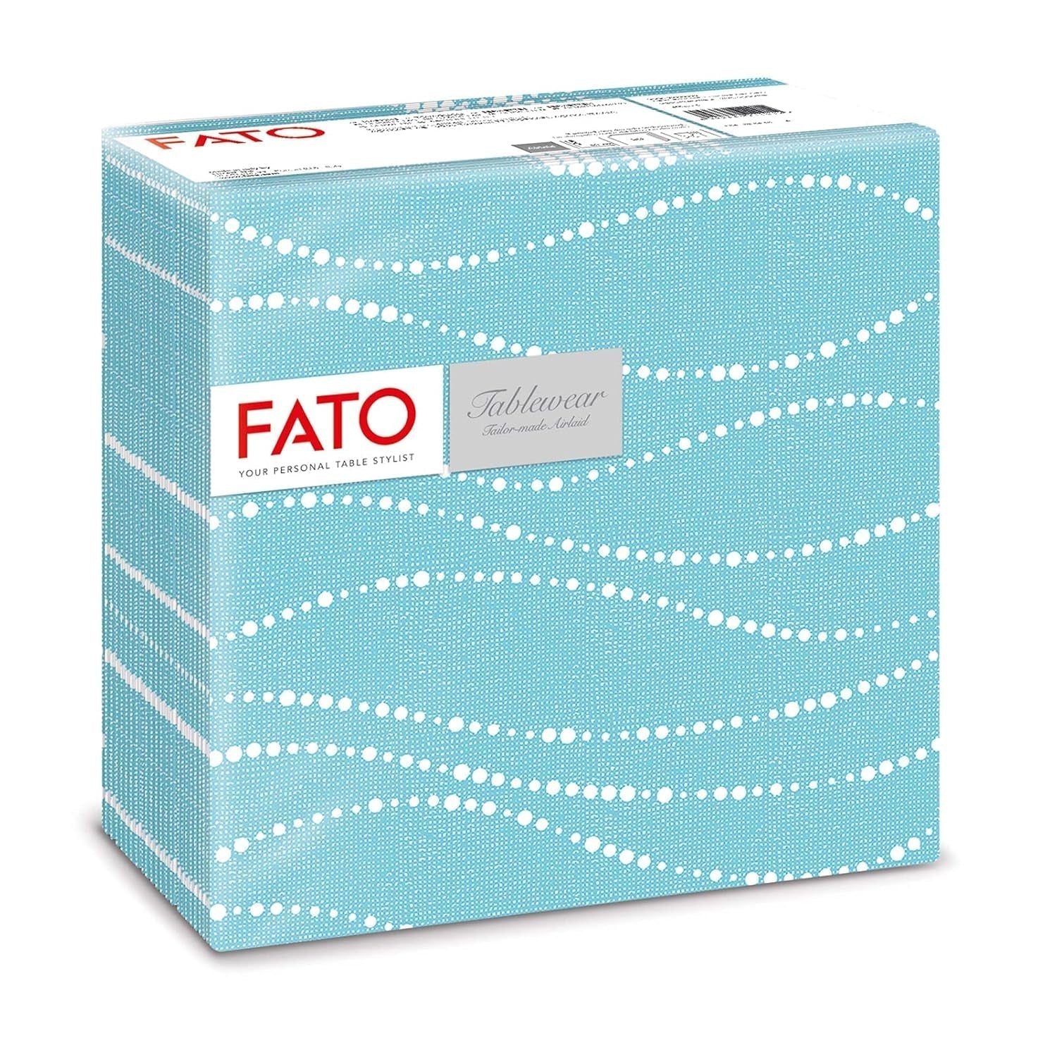 Fato - Torra pappersservetter, airlaid, textileffekt, paket med 50 servetter, 40X40 vikta i 4-format, Tropicana Decor