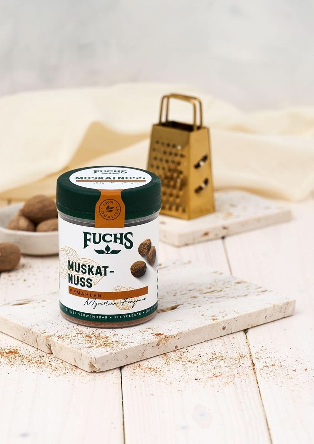 Fuchs Malen muskotnöt, 50 gram kryddor Naty Shop