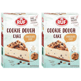 RUF Cookie Dough Cake Ohne Backen, Tortenboden Aus Keksteig Mit Frischkäse-Creme Und Schokoladenstückchen, Inkl. Kuchenform, 1X325G Blandning för bakning och matlagning Naty Shop 325 G (2Er Pack) Cookie Dough Cake