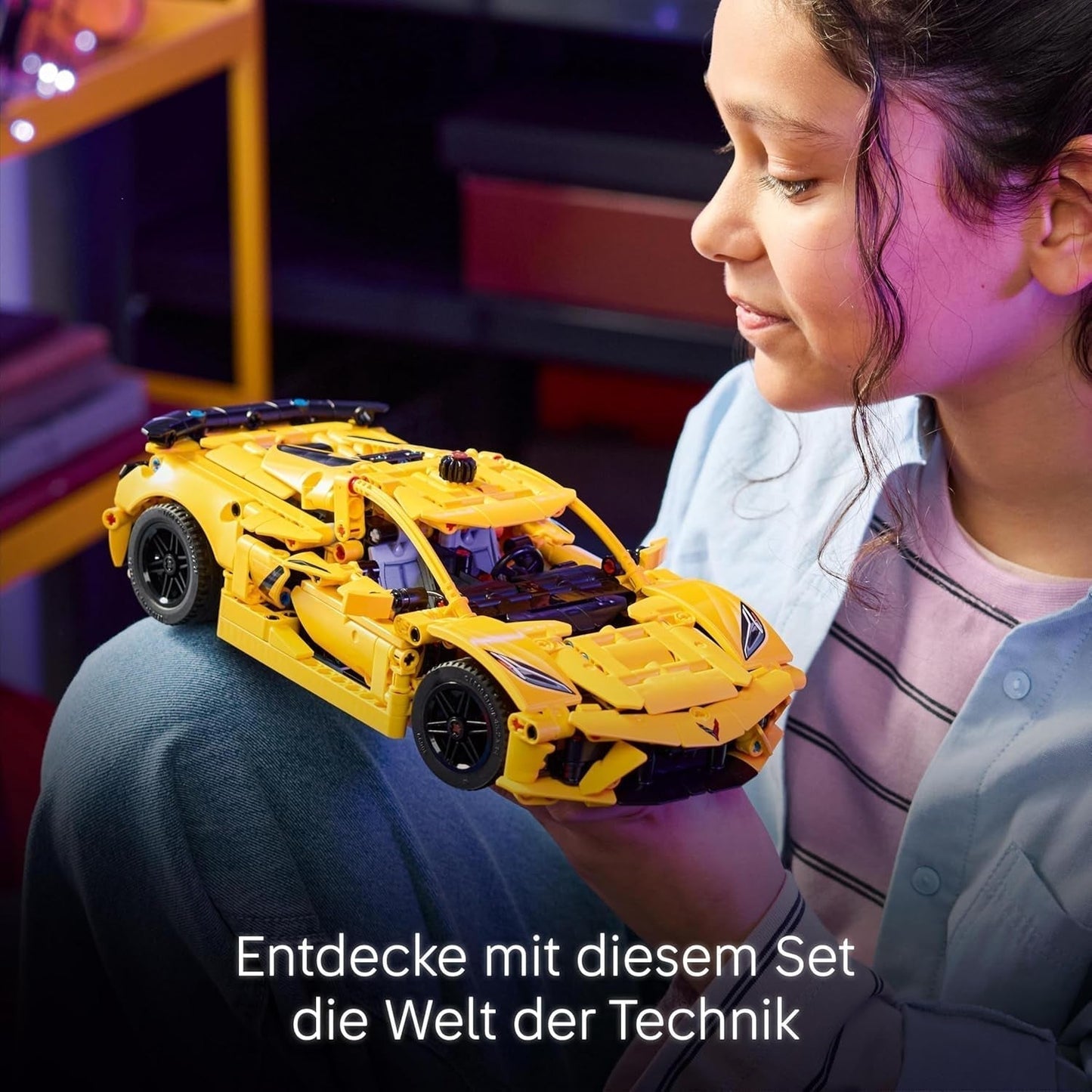 LEGO Technic Chevrolet Corvette Stingray - Samlarbyggeleksak - Leksakssportbil - Bilmodell - Present till 9-åriga pojkar och flickor som älskar leksaksbilar 42205 Byggset Besuche den LEGO-Store