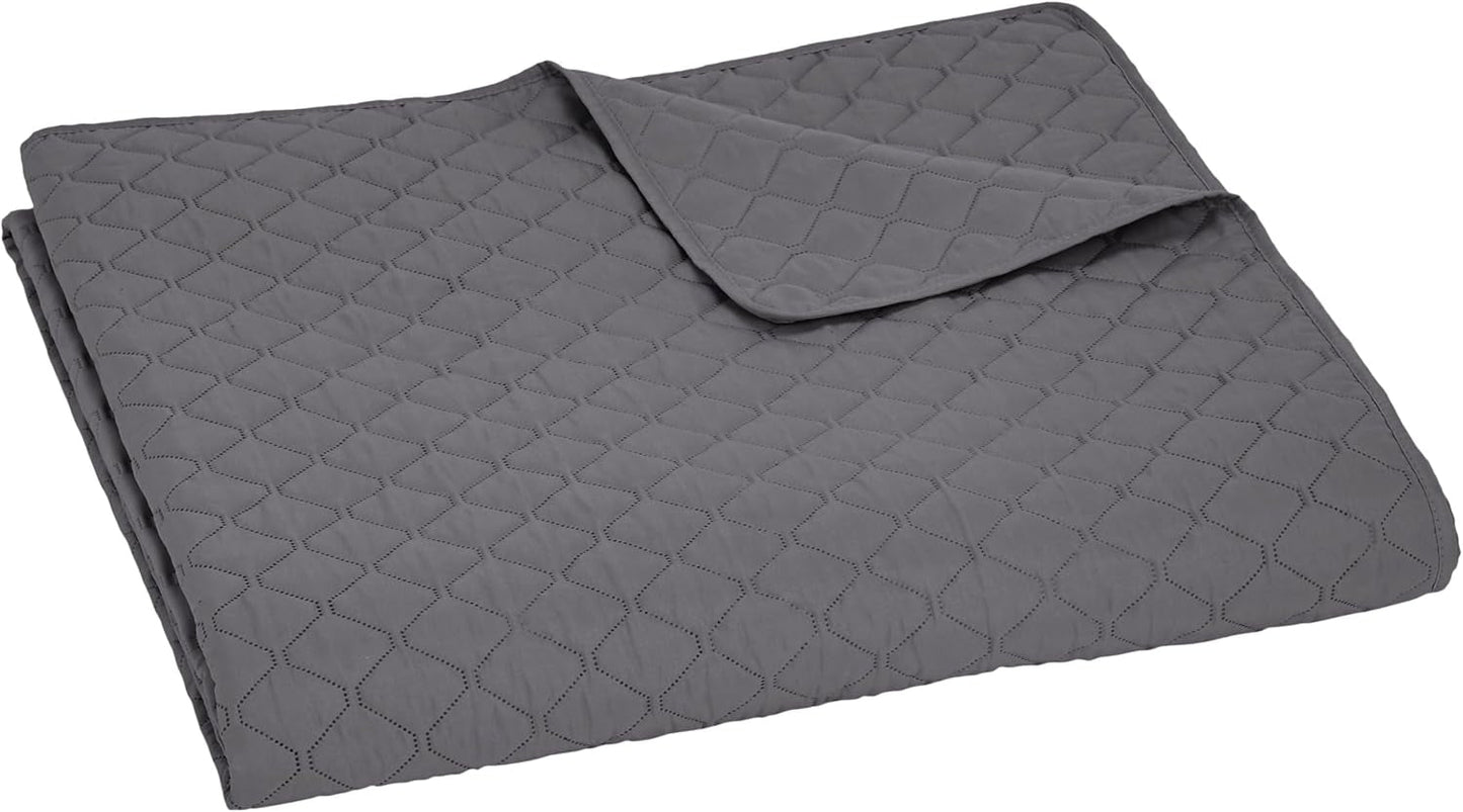 Amazon Basics överdimensionerad täcke med relief, 170 X 210 cm, mörkgrå diamantmönster Sängar och filtar Besuche den Amazon Basics-Store