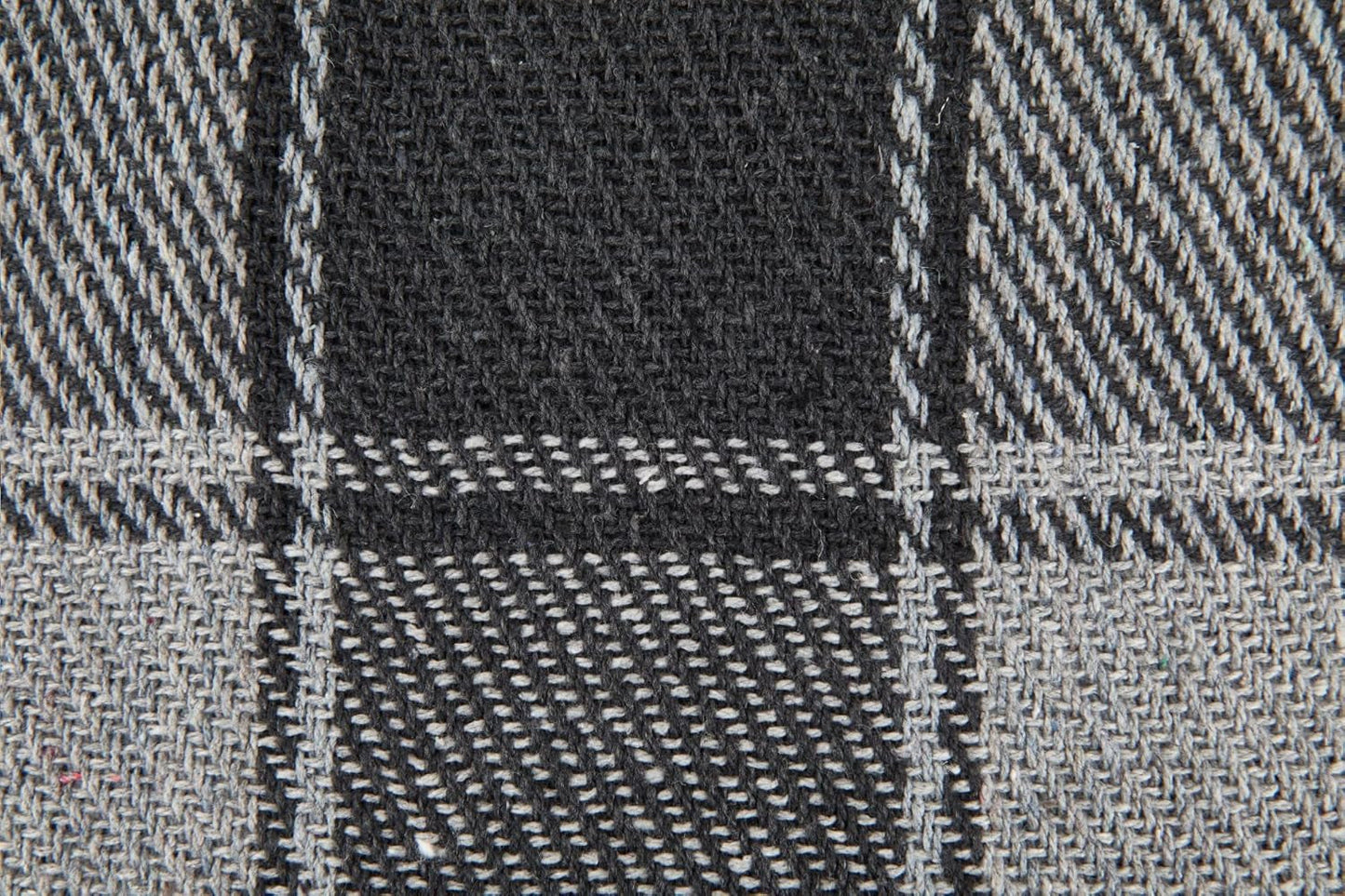 Friscoplätt, Återvunnen bomull, Traditionell, Pläd, För stol, soffa, soffa, pläd, filt, Antracit, 127 X 152 Cm Sängar och filtar Emma Barclay