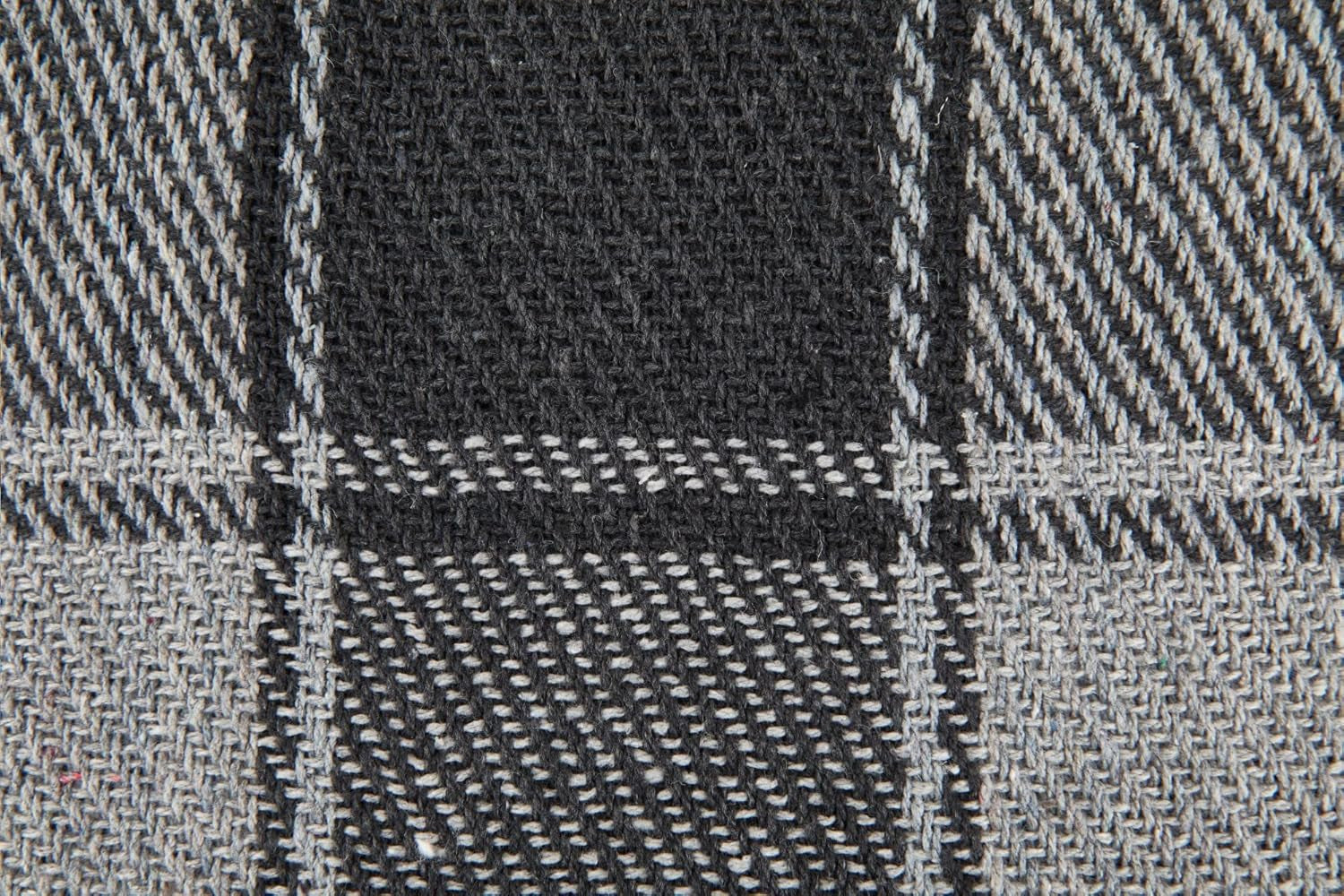 Friscoplätt, Återvunnen bomull, Traditionell, Pläd, För stol, soffa, soffa, pläd, filt, Antracit, 127 X 152 Cm Sängar och filtar Emma Barclay