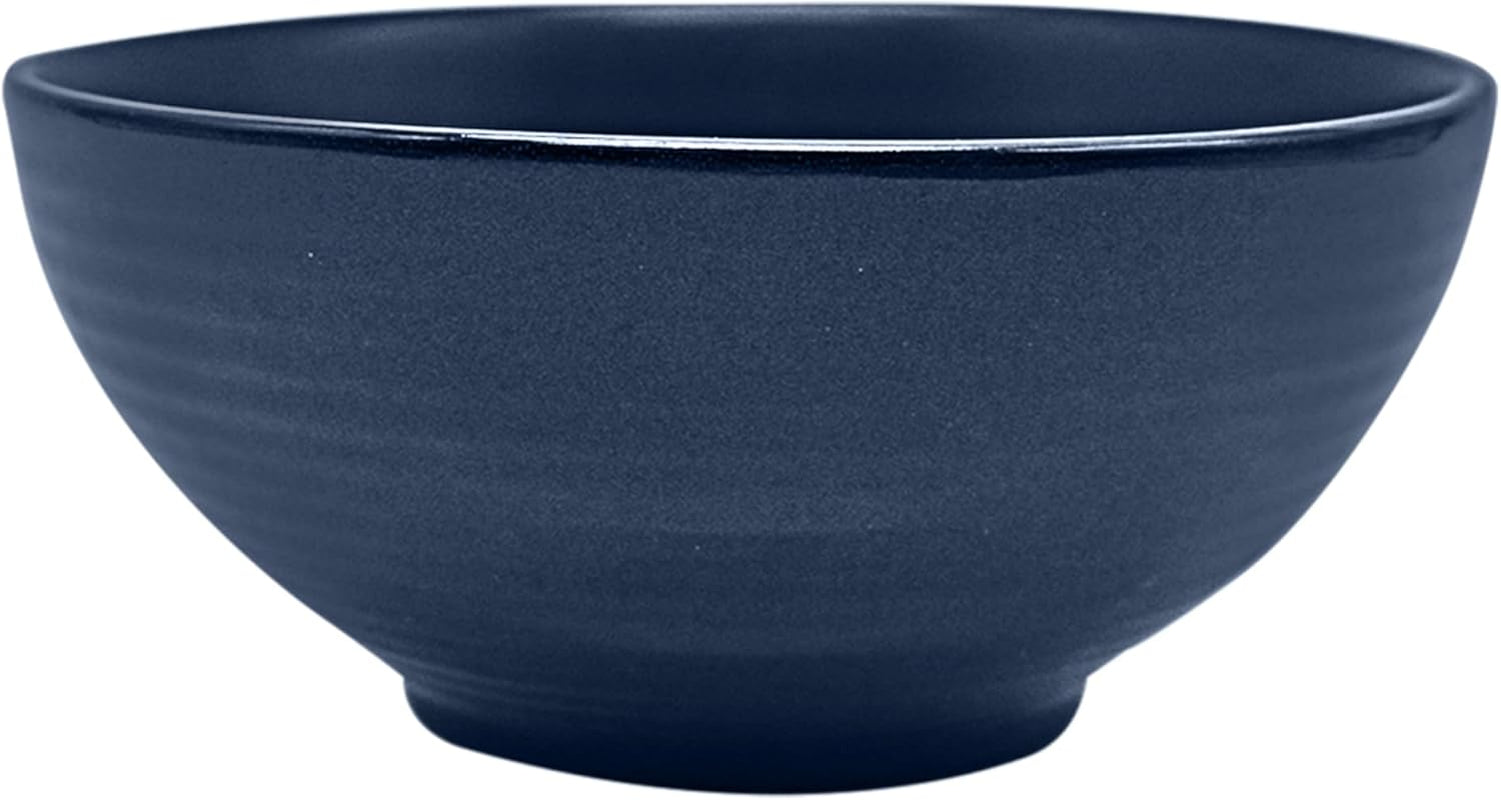 ECHTWERK "Alicia" 16 delar vintage kombinerat servisset Modern design för 4 personer Elegant mörkblått stengods servisset med 4 tallrikar 4 sidotallrikar 4 skålar 4 tekoppar