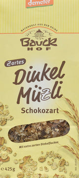 Bauck HOF Dinkelmüsli Schokozart, 425G (1:a förpackningen) Spannmål Naty Shop 850 G (1:a förpackningen)