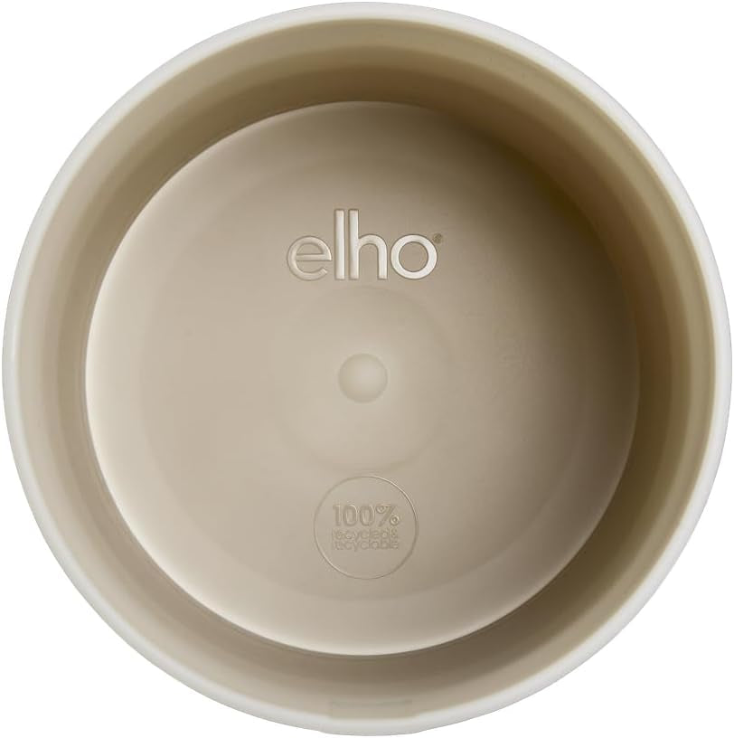 Rund kruka elho Färggradient 18cm - Blomkrukor inomhus - 100% återvunnen plast - Ø 18,2 x H 16,8 - Beige/Beige Sandsten