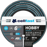 CELLFAST Trädgårdsslang 6-lagers vattenslang Dubbelflätad tyg bevattningsslang UV-beständig anti-alger flexibel slang 32 bar 1 tum 25 meter Hobby