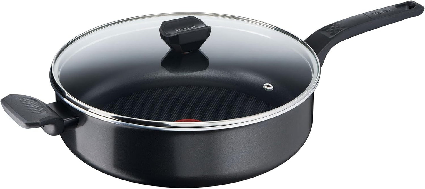 Tefal Easy Cook & Clean, non-stick beläggning, temperaturindikator, rekommenderas inte för induktion Grytor och kastruller Naty Shop Pan för matlagning 28 Cm