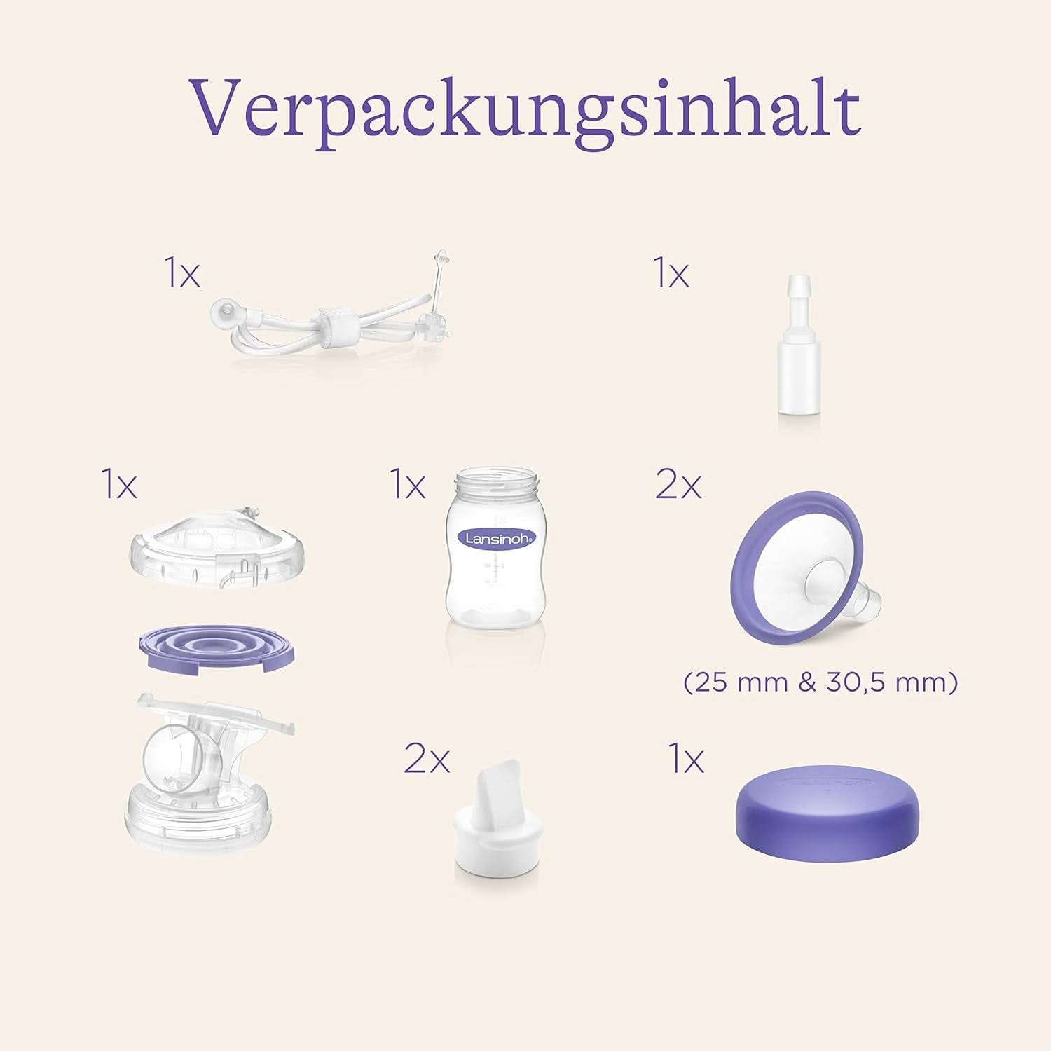 Lansinoh Pump Set - set med underhålls-/ersättningsdelar för elektriska bröstpumpar Tillbehör Mat och amning Bebe Naty Shop