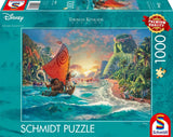 Schmidt Spiele 58030 Thomas Kinkade, Disney, Moana, Moana, pussel 1000 bitar, normal, svart, vit Pussel Naty Shop Thomas Kinkade