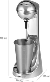 Clatronic® Barmixer U. Milchaufschäumer | Smoothie Maker | 650Ml Edelstahlbehälter | Praktischer Becherhalter | Blandare | 2 Geschwindigkeitsstufen | Kraftvoller 65 Watt Motor | Chromdesgin | BM 3472 Kitchen Naty Shop
