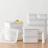 Emaljerad vakuummatförvaringsburk | XL| 1,85L | 23,5 x 17,5 x 7 cm | håller maten fräsch mycket längre | skyddar mat från bakterier och svampangrepp | utan vakuumpump Matförvaringslådor Naty Shop