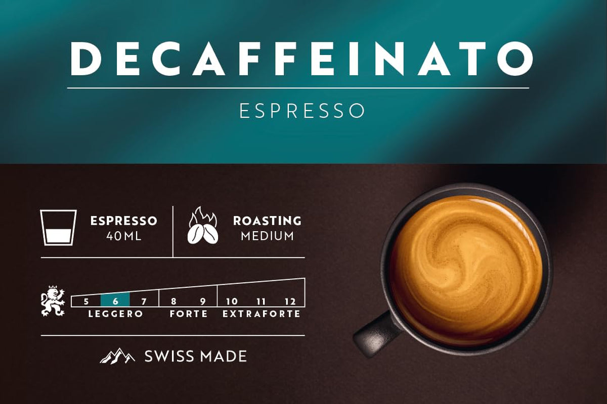 Café Royal Espresso Decaffeinato – Nespresso®-kompatibla kaffekapslar, 100 % Arabica, Intensität 6/12, Rainforest Alliance, koffeinfri, 36 kapslar
