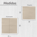 - 600 bitar av Bio Eco cocktailservetter - Naturlig färg - 100 % återvinningsbar - Micropoint - 10 X 10 Cm (vikt) och 20 X 20 Cm (ovikt)