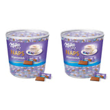 Naps alpmjölk 1 x 1 kg, Smält-i-munnen minichokladrutor av fin alpin mjölkchoklad, ask (förpackning med 2)