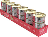 Silverkyckling med ankmousse och filéer, komplett våtfoder för äldre katter, spannmålsfri, immunstöd, fuktkälla, 12 x 70 g