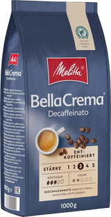 Melitta BellaCrema La Crema kaffebönor 1kg och BellaCrema Decaffeinato koffeinfria kaffebönor 1kg