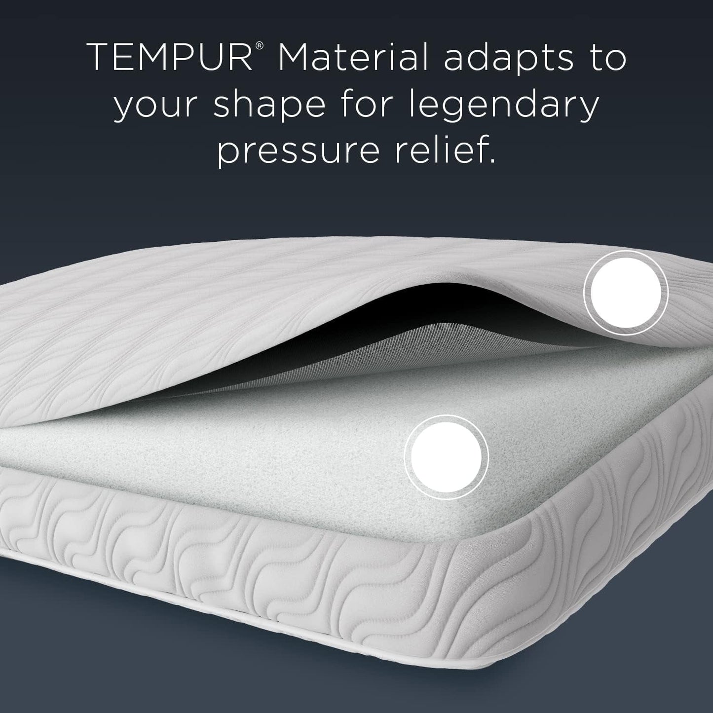 TEMPUR-PEDIC Tempur-Cloud Prohi-kudde, Memory Foam, Vit/överdådig trädgård, King Standard-kuddar Naty Shop