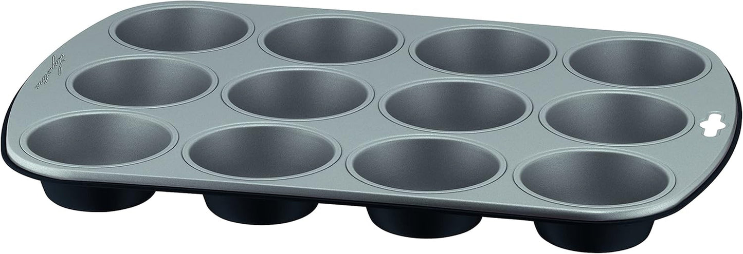 Gustosa Backform 12 Muffin Aus Stahl, Antihaftbeschichte, Für Backofen, Schwarz, 38 X 27 Cm Formar och plåtar för bakning Naty Shop