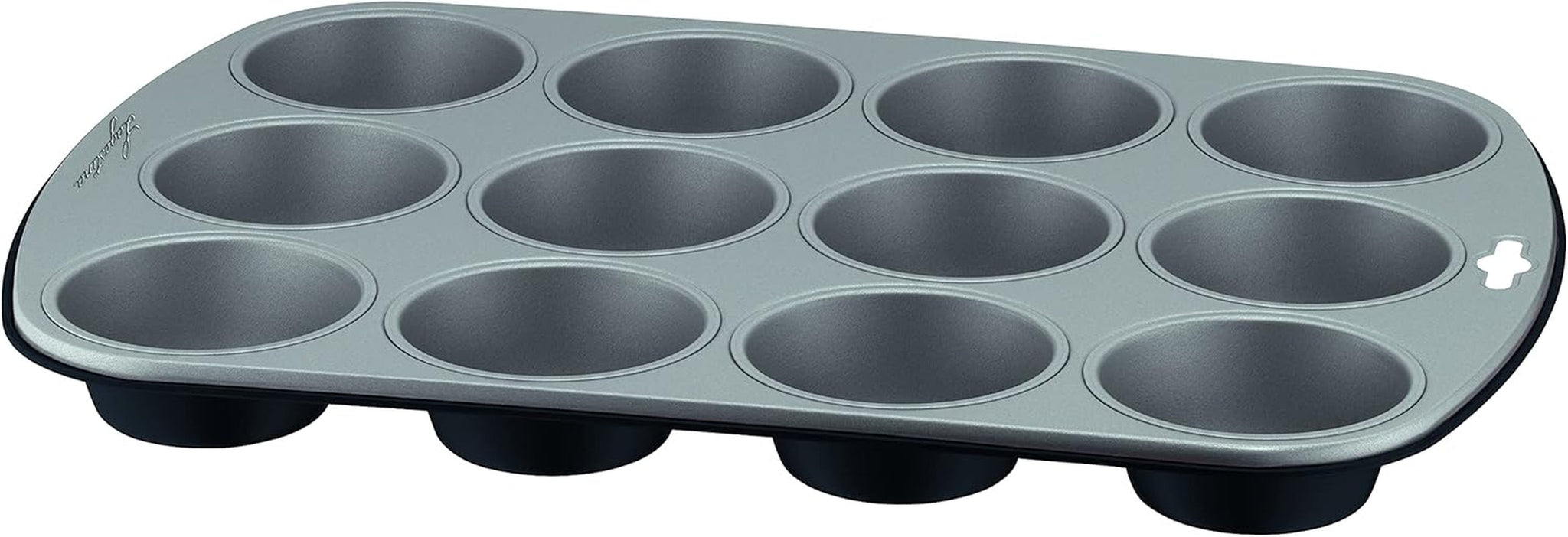 Gustosa Backform 12 Muffin Aus Stahl, Antihaftbeschichte, Für Backofen, Schwarz, 38 X 27 Cm Formar och plåtar för bakning Naty Shop