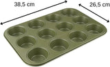 Zenker Muffinform Für 12 Stück – Ressourcenschonende Und Klimaneutrale Backform Für Muffins Und Cupcakes – 12Er Muffinblech Mit Veganer Antihaftbeschichtung Formar och brickor för bakning Naty Shop