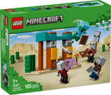 LEGO Minecraft The Illager Desert Patrol videospelset för barn, Outpost Mini Toy och tre minifigurer inklusive plundrare, tjänare och kaktusriddare 21267 Byggset Besuche den LEGO-Store