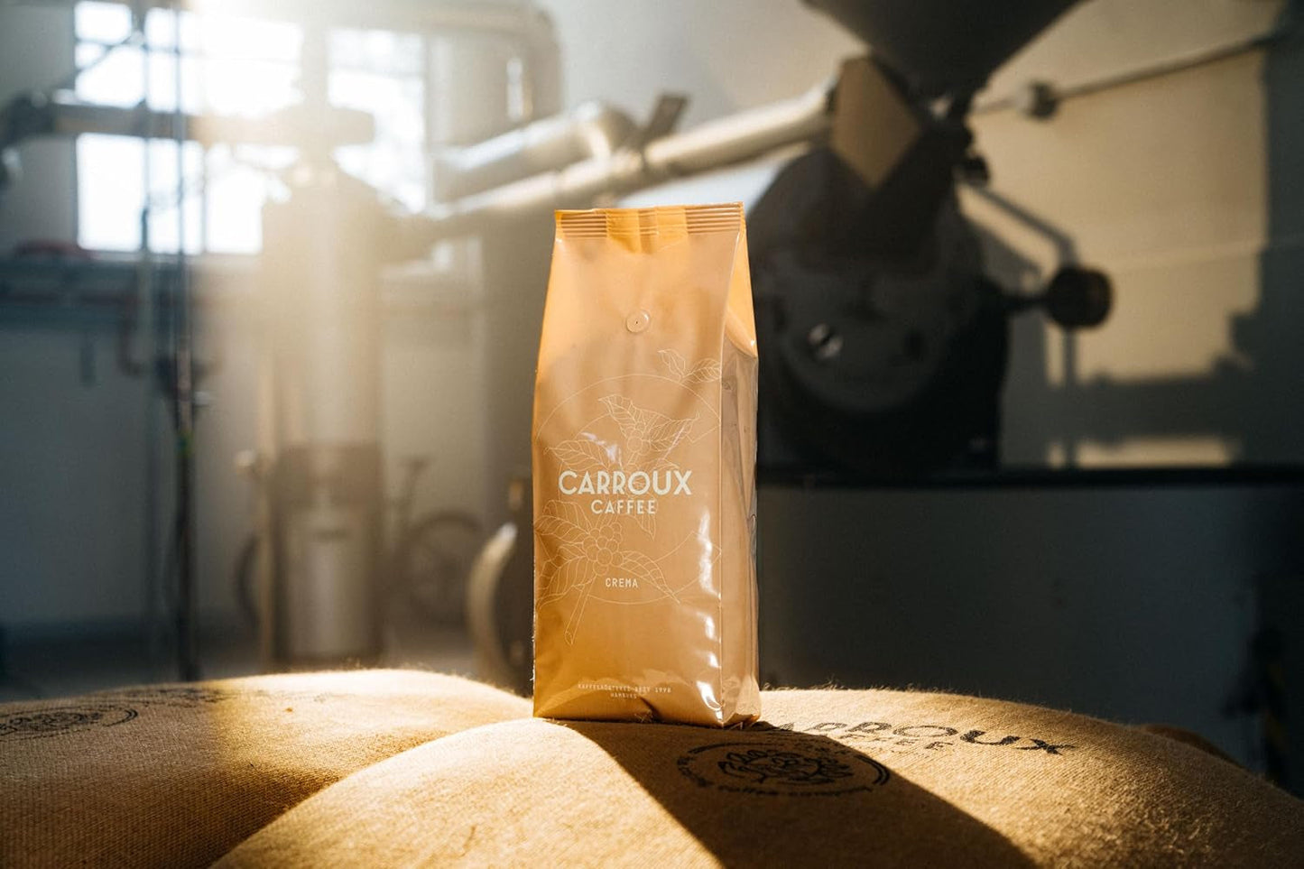 CARROUX Crema hela kaffebönor (6 x 500g) - Premium kaffebönor från Hamburg - Nyrostade traditionellt