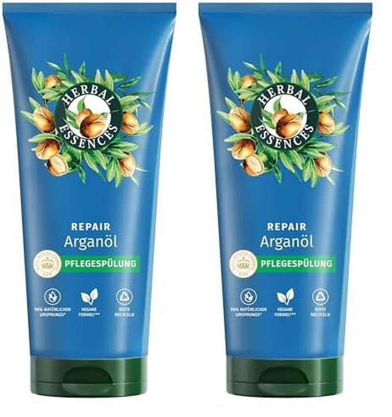 Herbal Essences hårreparationsmask med arganolja 300ml. Från skadat hår till slätare och glansigare hår. Intensivvård. Med ingredienser av naturligt ursprung. Vegan Naty Shop Hårmask 250 ml (förpackning med 2) Skölj