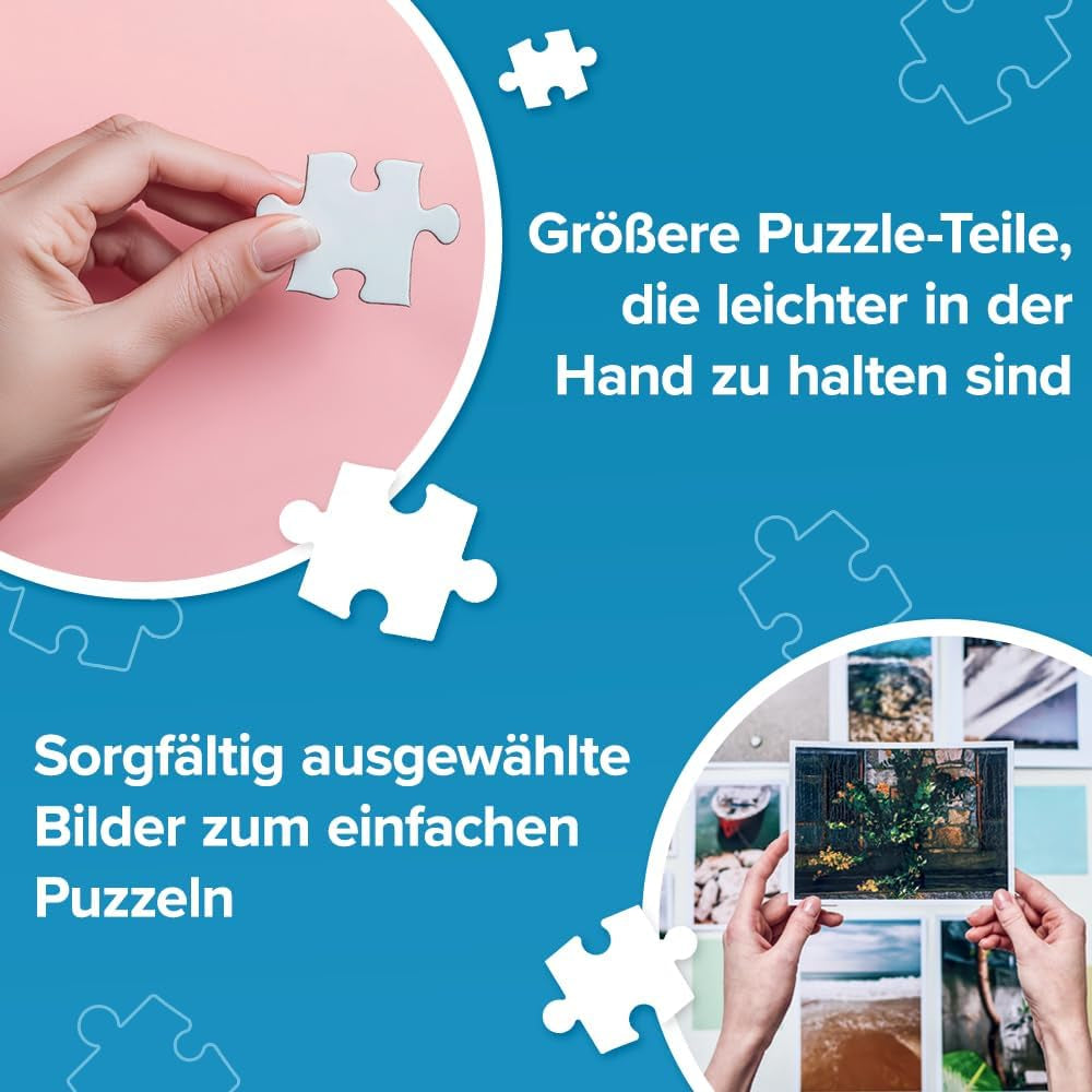 Trefl - Easypiece Pussel : Frimärken - 300 bitar - Stora bitar, Enkelt pussel, För vuxna och barn över 10 år Puzzle Naty Shop