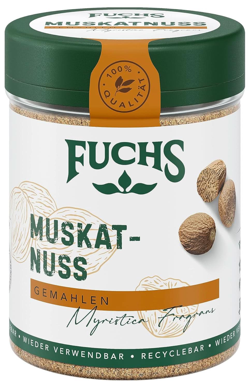 Fuchs Malen muskotnöt, 50 gram kryddor Naty Shop