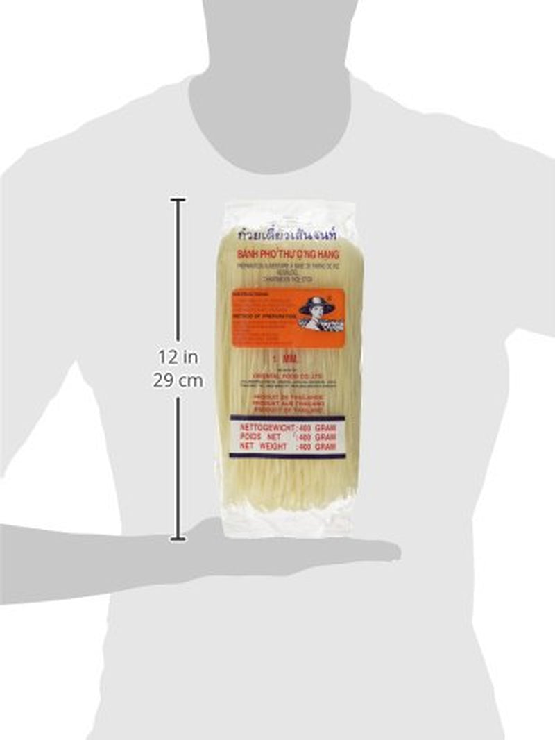 Risnudlar - thailändska, 1 mm breda risbandsnudlar, gjorda av rismjöl - 17 x 400 g