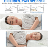 Ortopedisk Memory Foam Nackstödskudde - Ergonomisk kudde, Antisnarkningskudde för sido-, mage- och ryggslipare, kudde, 60 cm x 40 cm x 12 cm cervikala ortopediska kuddar Naty Shop