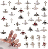 Planet Nail Art Charms, 32 Stück Saturn Shape Nagel Edelsteine ​​Für Acrylnägel, Glänzender Nagel Strasssteines Mädchen Nail Art DIY Handwork Dekoration Zubehör